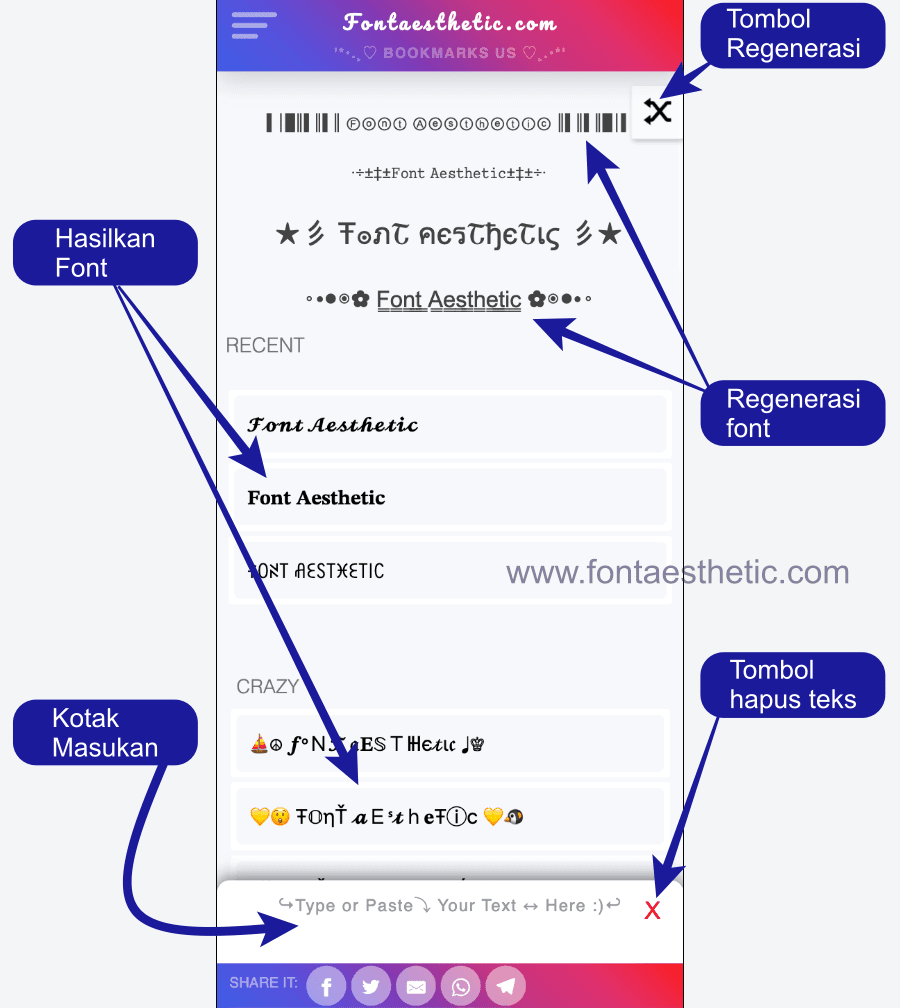 aesthetic-font-Cara-Penggunaan