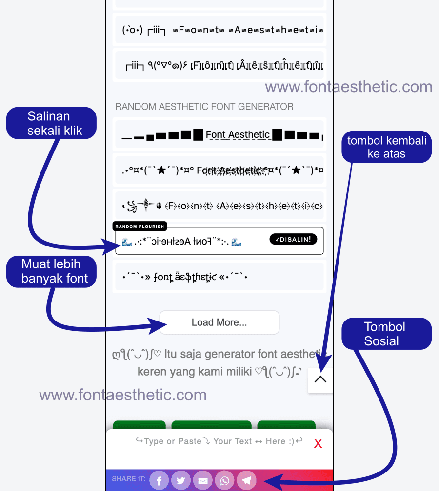 aesthetic-font-Cara-Penggunaan